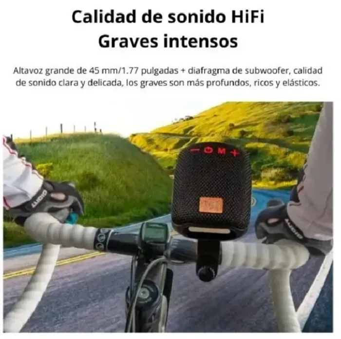 Altavoz Estéreo Inalámbrico Para Bicicleta y motocicleta, Portátil, Tipo C, USB, Recargable,Impermeable TG-392