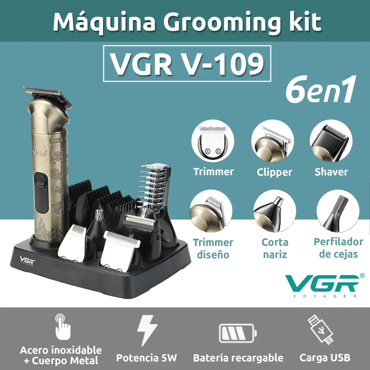 Maquina Peluquera VGR V-109