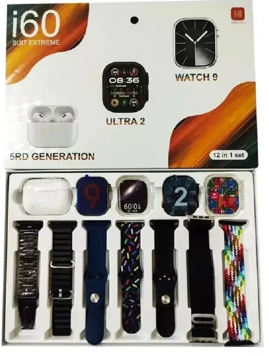 Combo Audífonos Reloj 7 CORREAS - i60 Suit Extreme