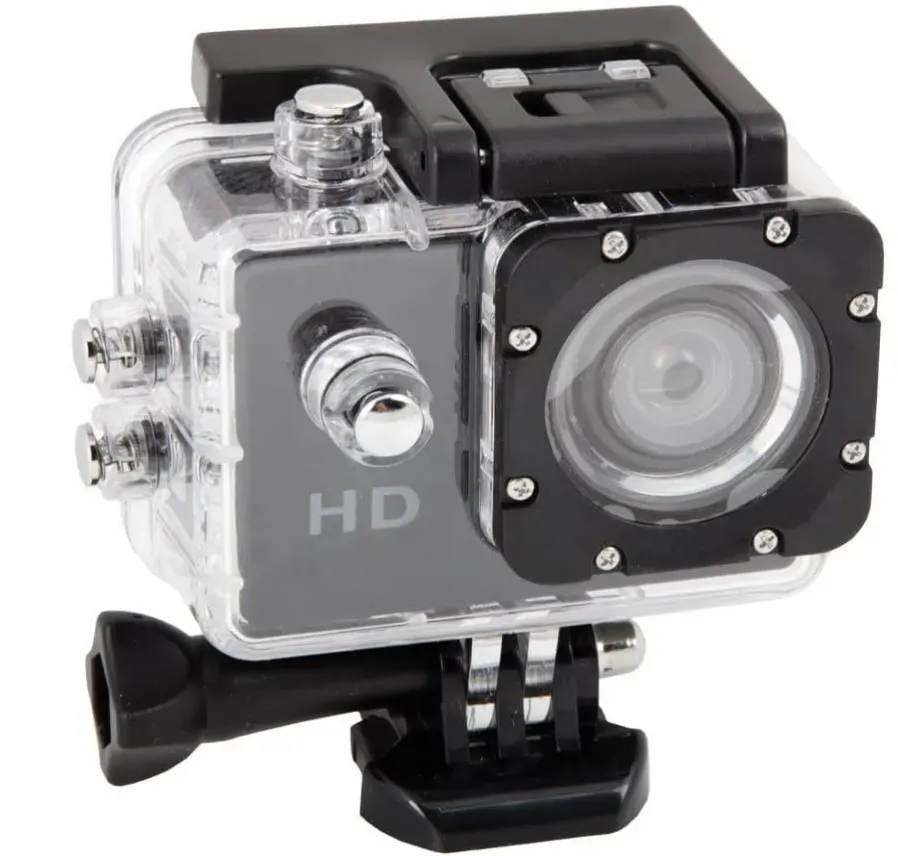 Sports Camera Go Pro HD 1080p Mini Videocámaras Full HD, Negro