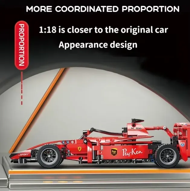 Juego De Construcción De Coches De Carreras RC F1 ToylinX