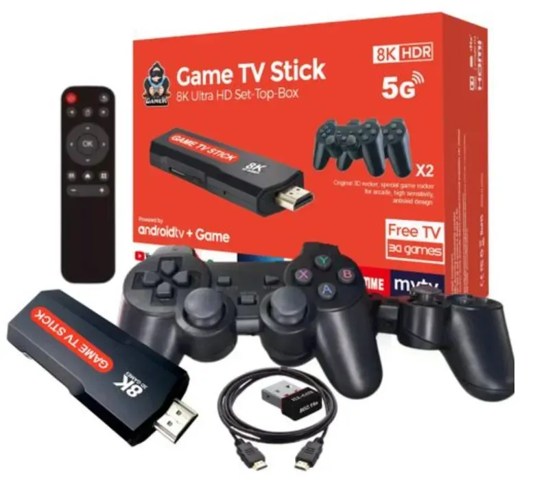 Consola Game Stick x2 + TV Box TV Q9