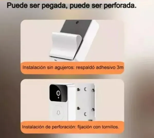 Timbre  Con Cámara Inalámbrico Con Parlante Y Micrófono 110V