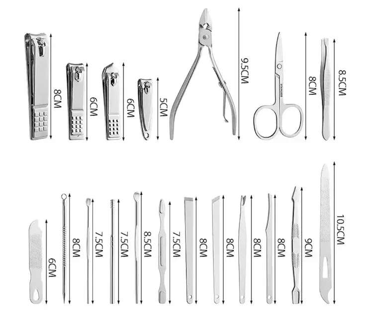 Juego De Corta Uñas Manicure Pedicure 19 Piezas