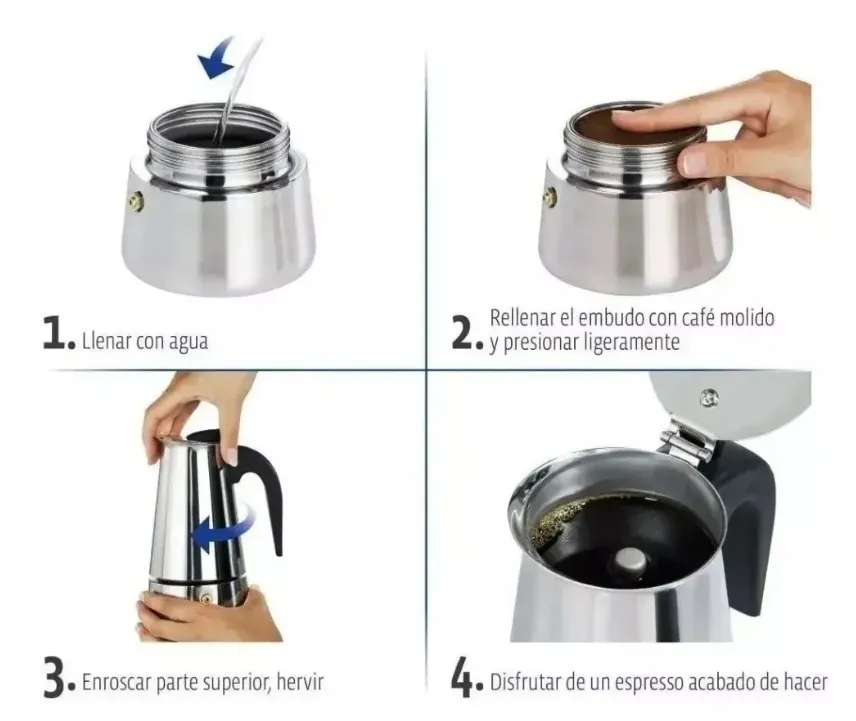 Cafetera Italiana 6 tazas Para Estufa IU-6CS