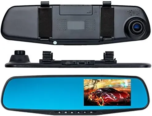 Espejo Retrovisor Doble Cámara Pantalla 4.3'' Full Hd Carro