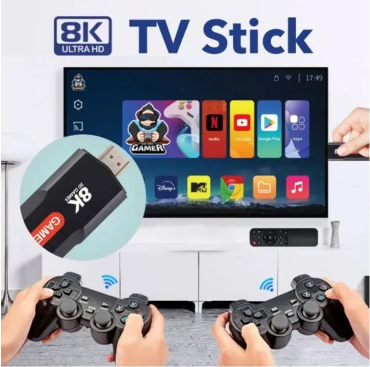 Consola Game Stick x2 + TV Box TV Q9