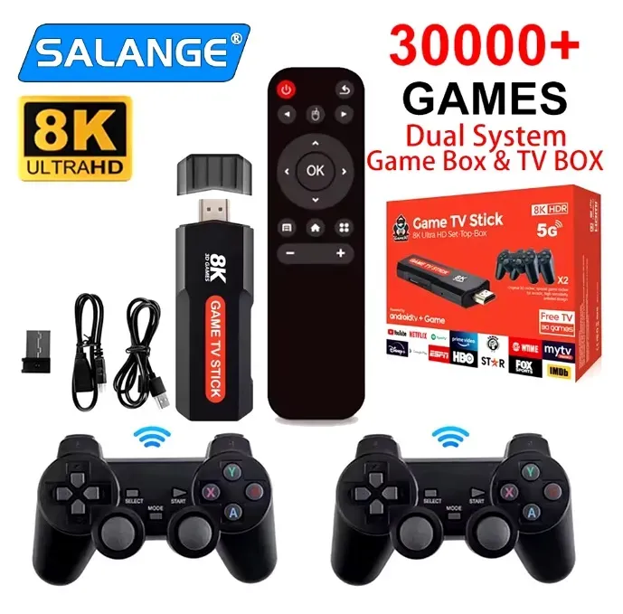 Consola Game Stick x2 + TV Box TV Q9