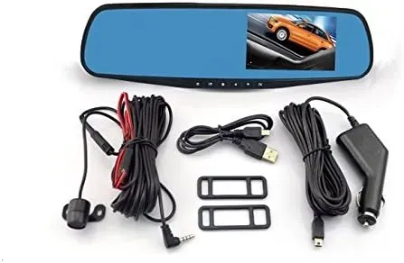 Espejo Retrovisor Doble Cámara Pantalla 4.3'' Full Hd Carro