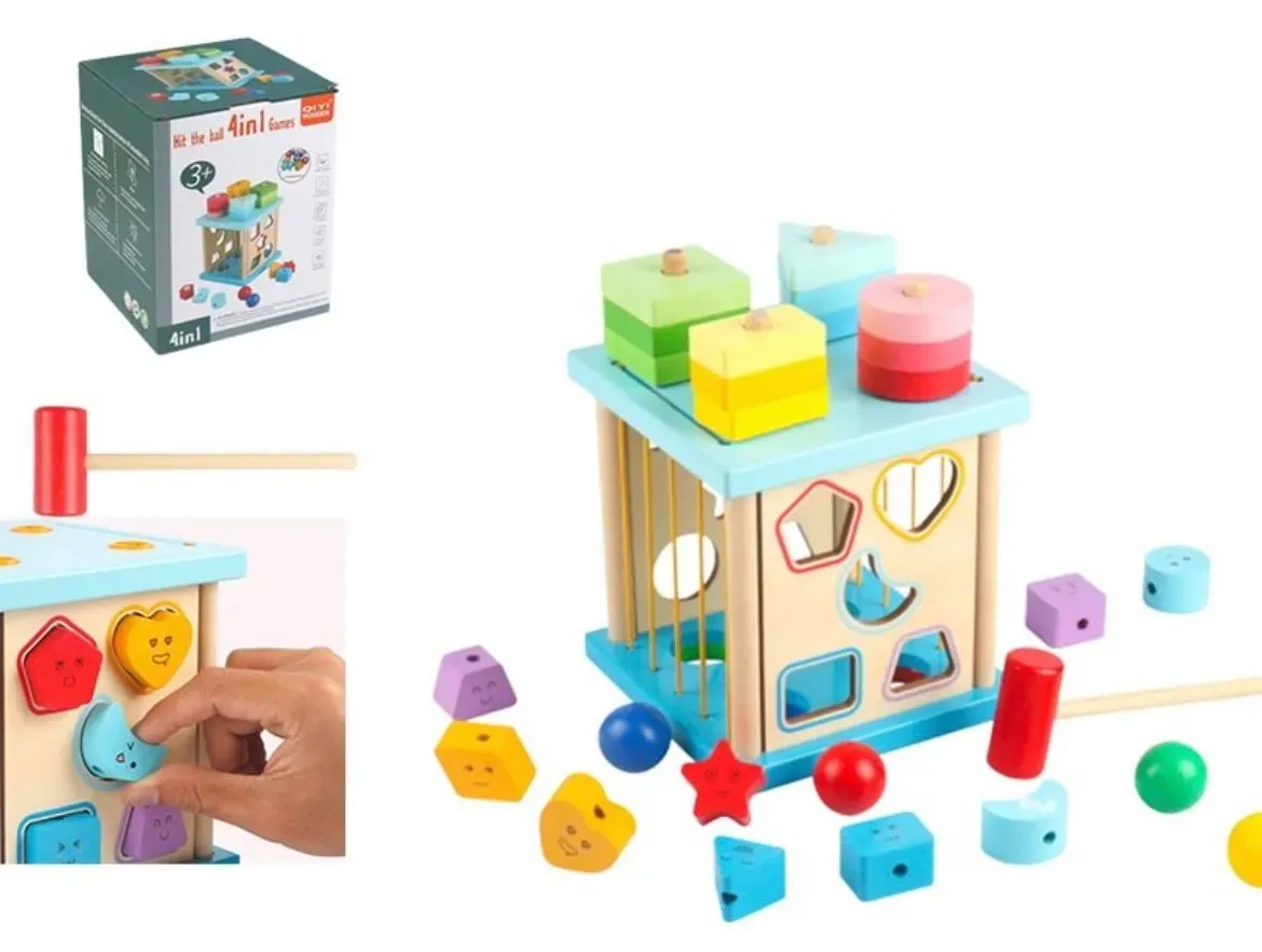 Cubo Multifuncional 4 en 1 para Niños 