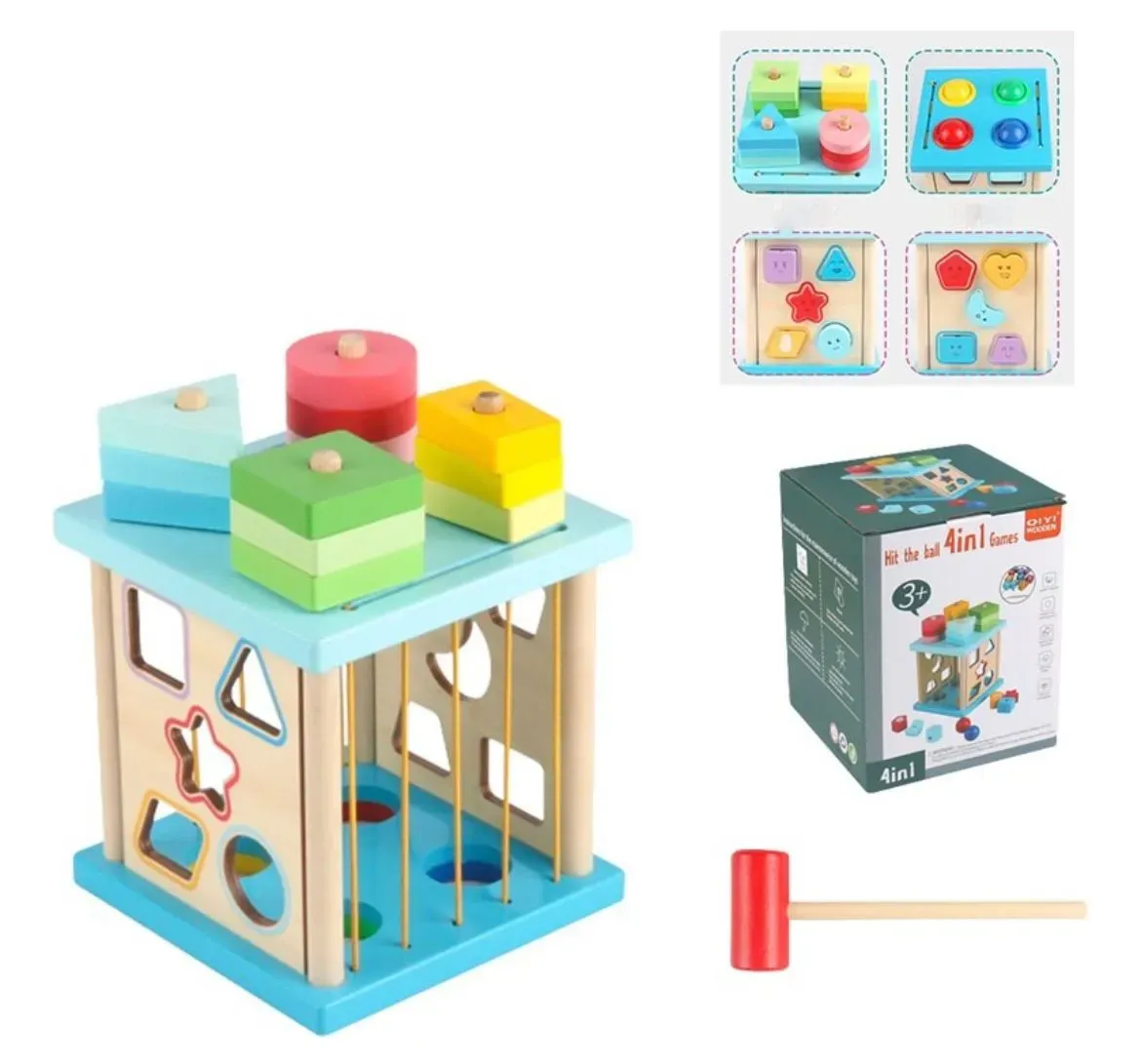 Cubo Multifuncional 4 en 1 para Niños 