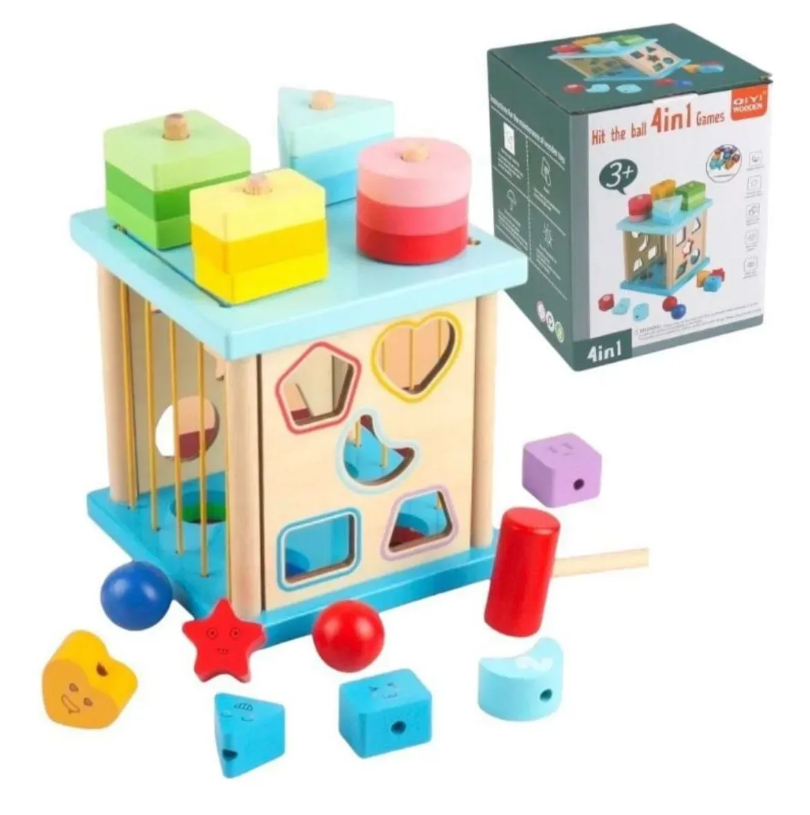 Cubo Multifuncional 4 en 1 para Niños 