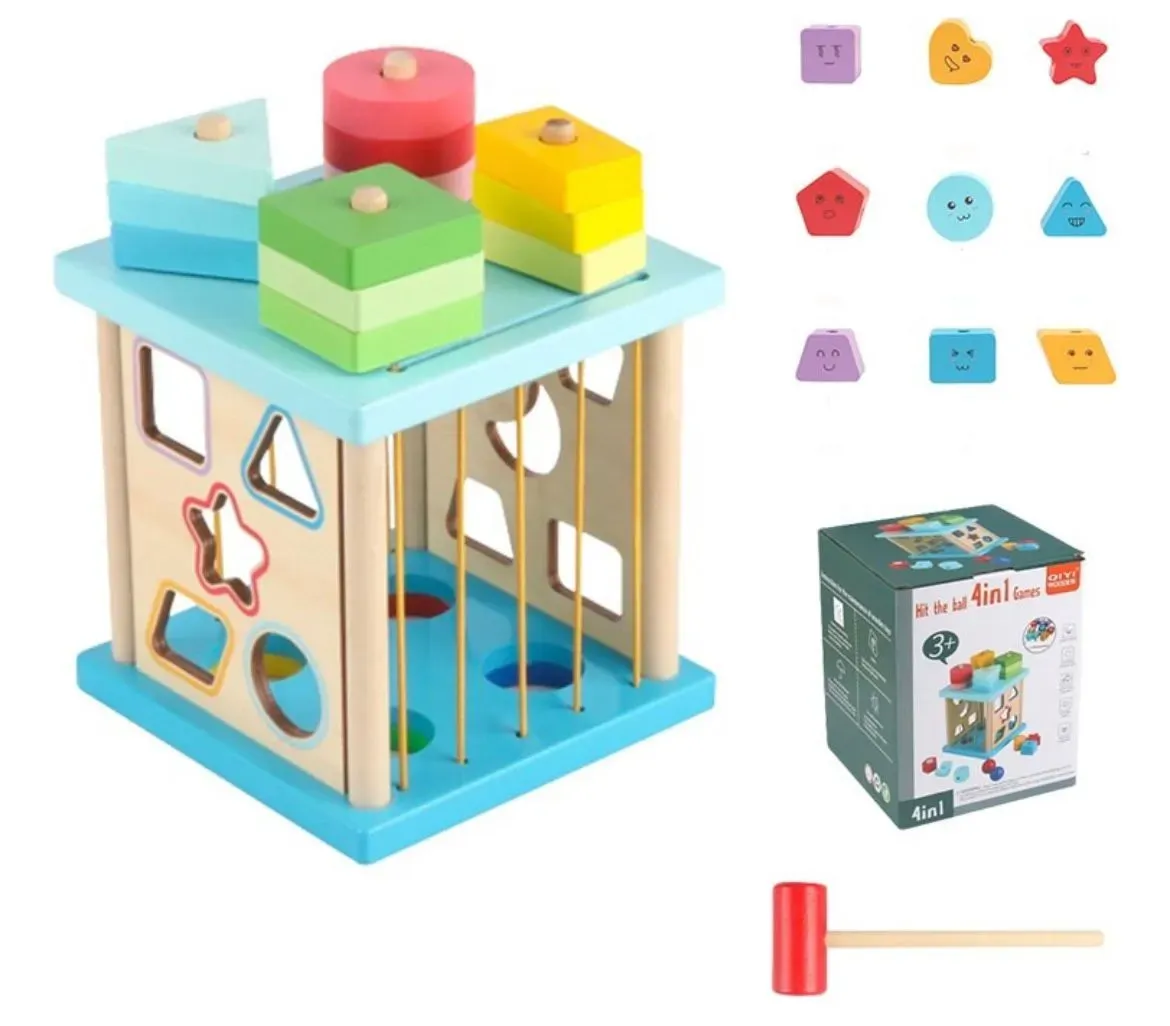 Cubo Multifuncional 4 en 1 para Niños 