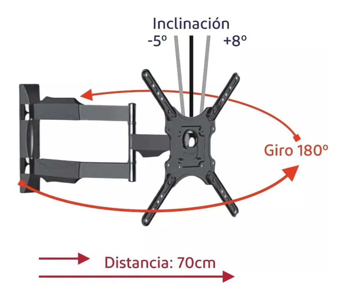 Soporte Pantallas P4 Giratorio 32" A 55" P4