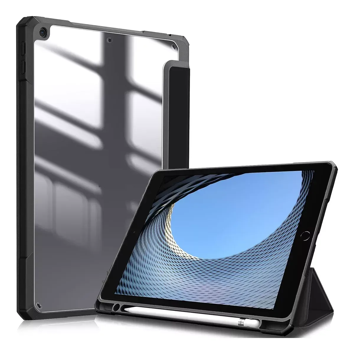 Funda Forro Smart Case Cristal Con Espacio De Lapiz Para Ipad 10ma Gen