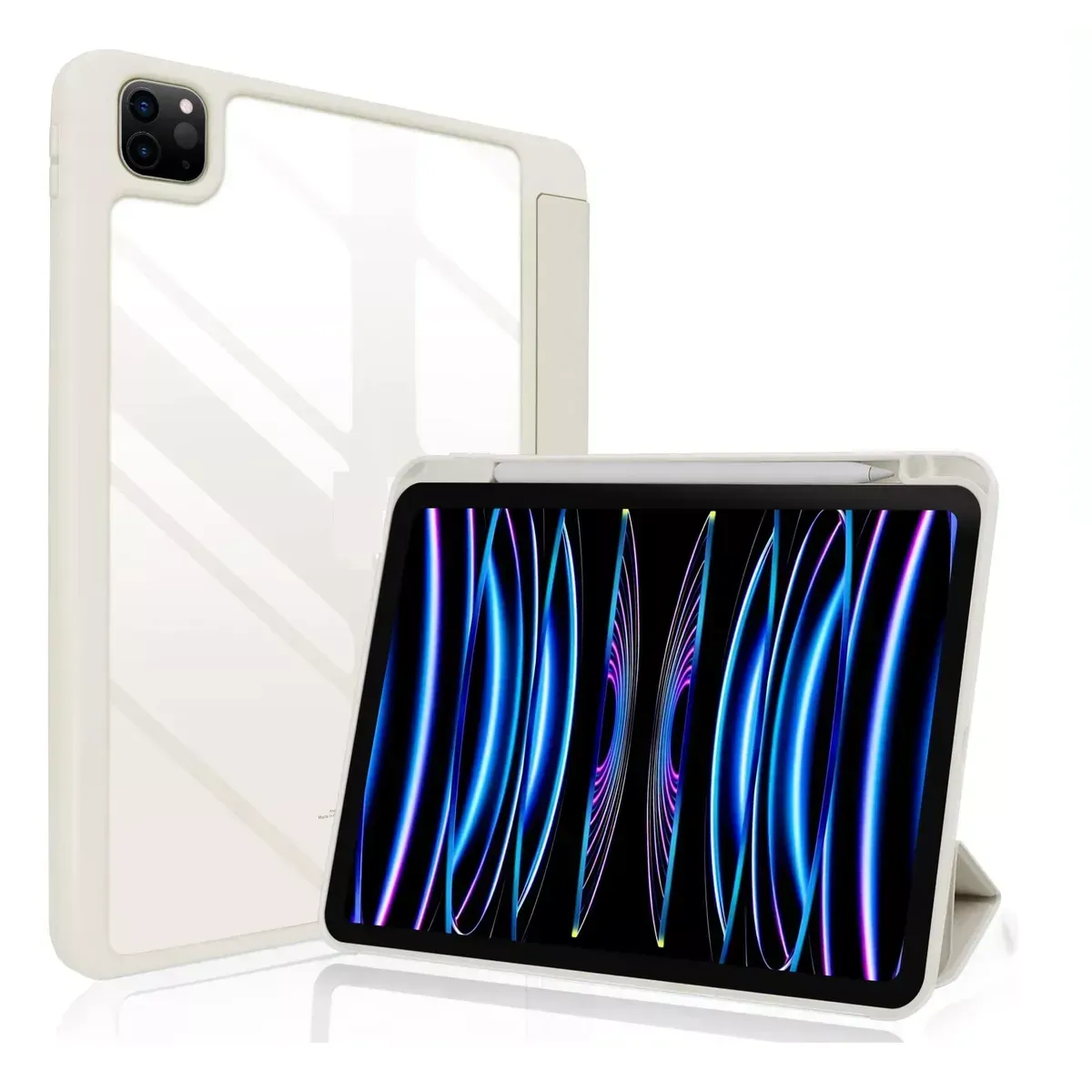 Funda Forro Smart Case Cristal Con Espacio De Lapiz Para Ipad Pro 11