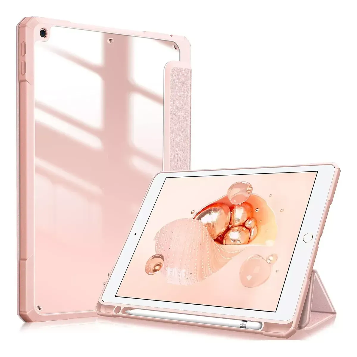 Funda Forro Smart Case Cristal Con Espacio De Lapiz Para Ipad Air 4/5 Gen