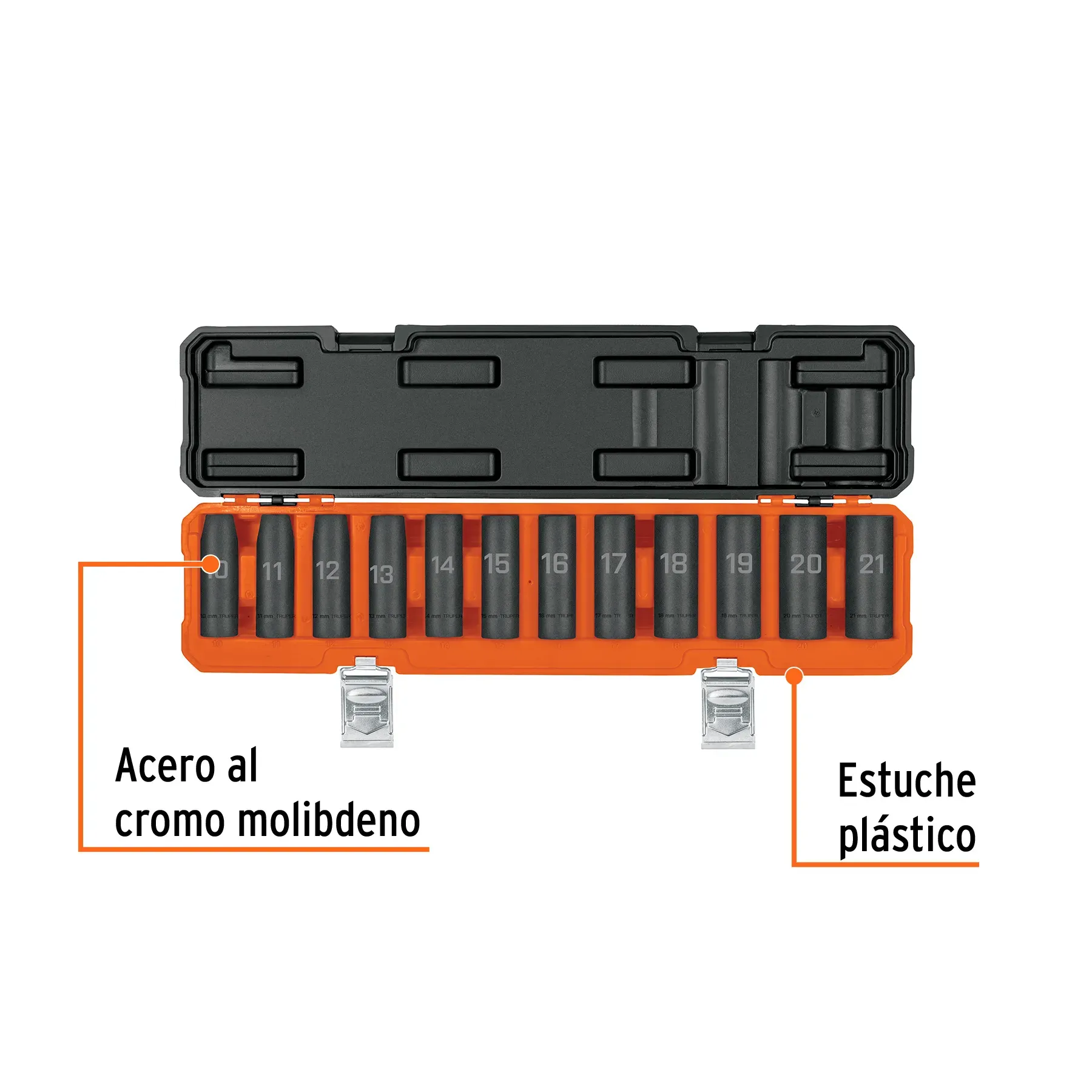 Juego De 12 Dados Largos De Impacto TRUPER