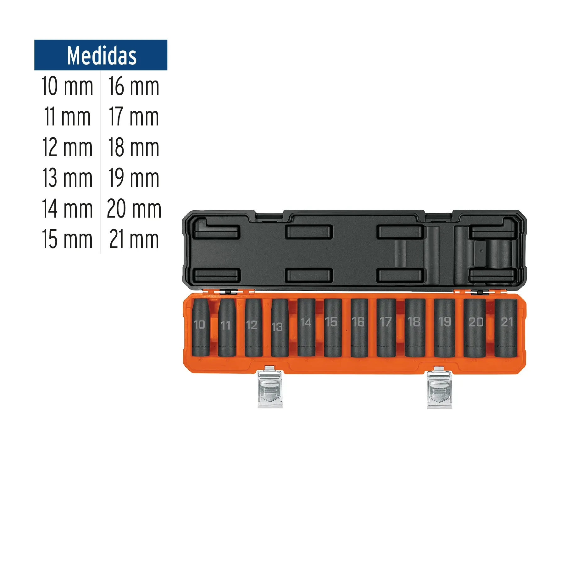 Juego De 12 Dados Largos De Impacto TRUPER