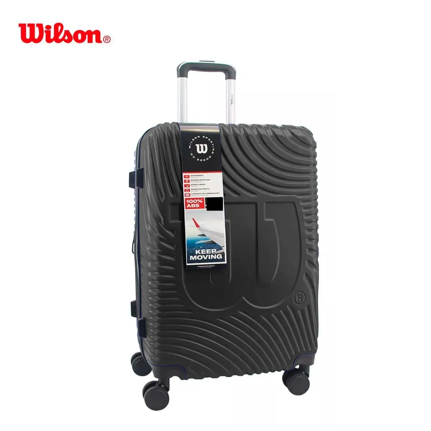 Maleta De Viaje Wilson Tokio 28" Grande 78lt Con Ruedas Negra