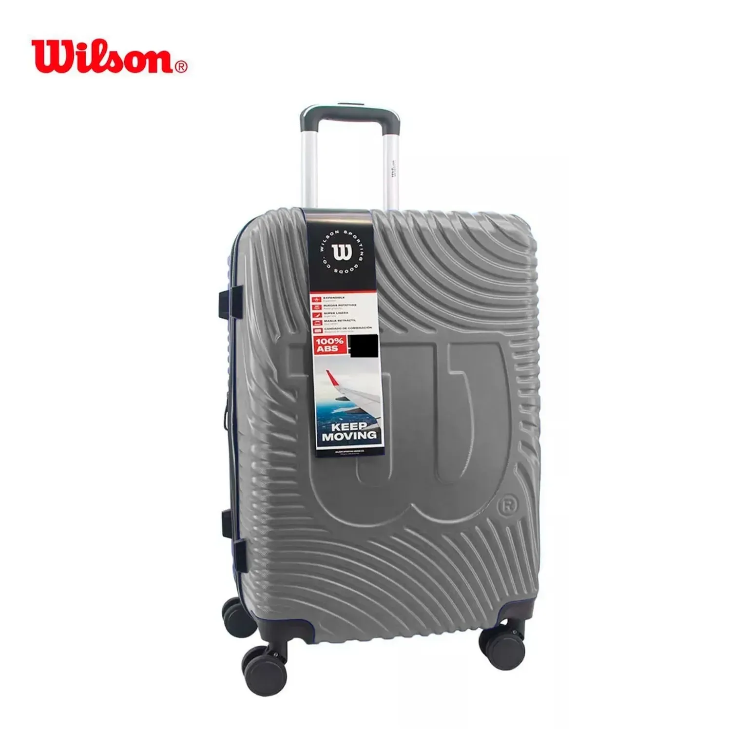 Maleta De Viaje Wilson Tokio 28" Grande 78lt Con Ruedas Gris