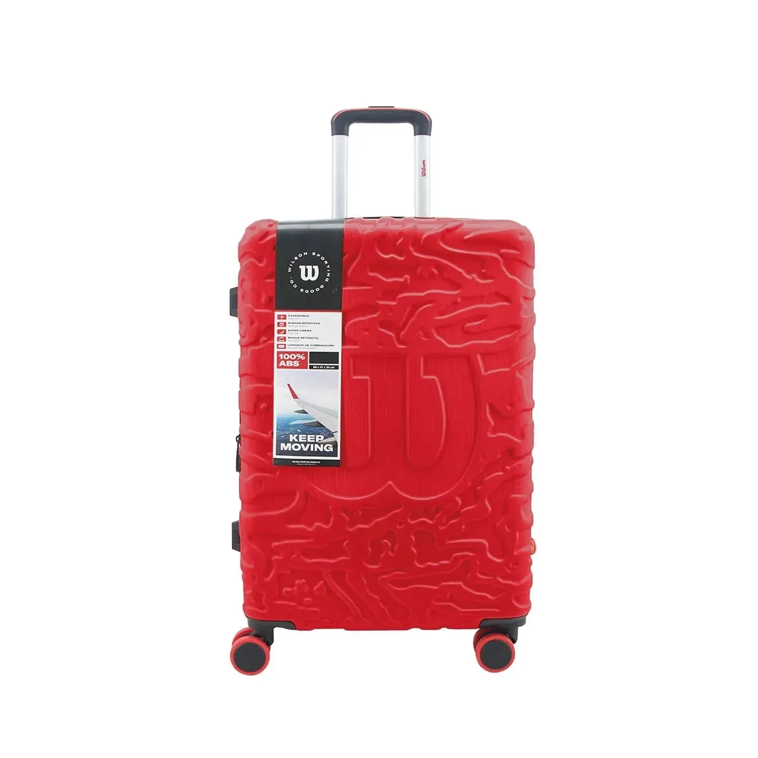 Maleta De Viaje Wilson Berlin 28 Grande 78lt Con Ruedas Roja