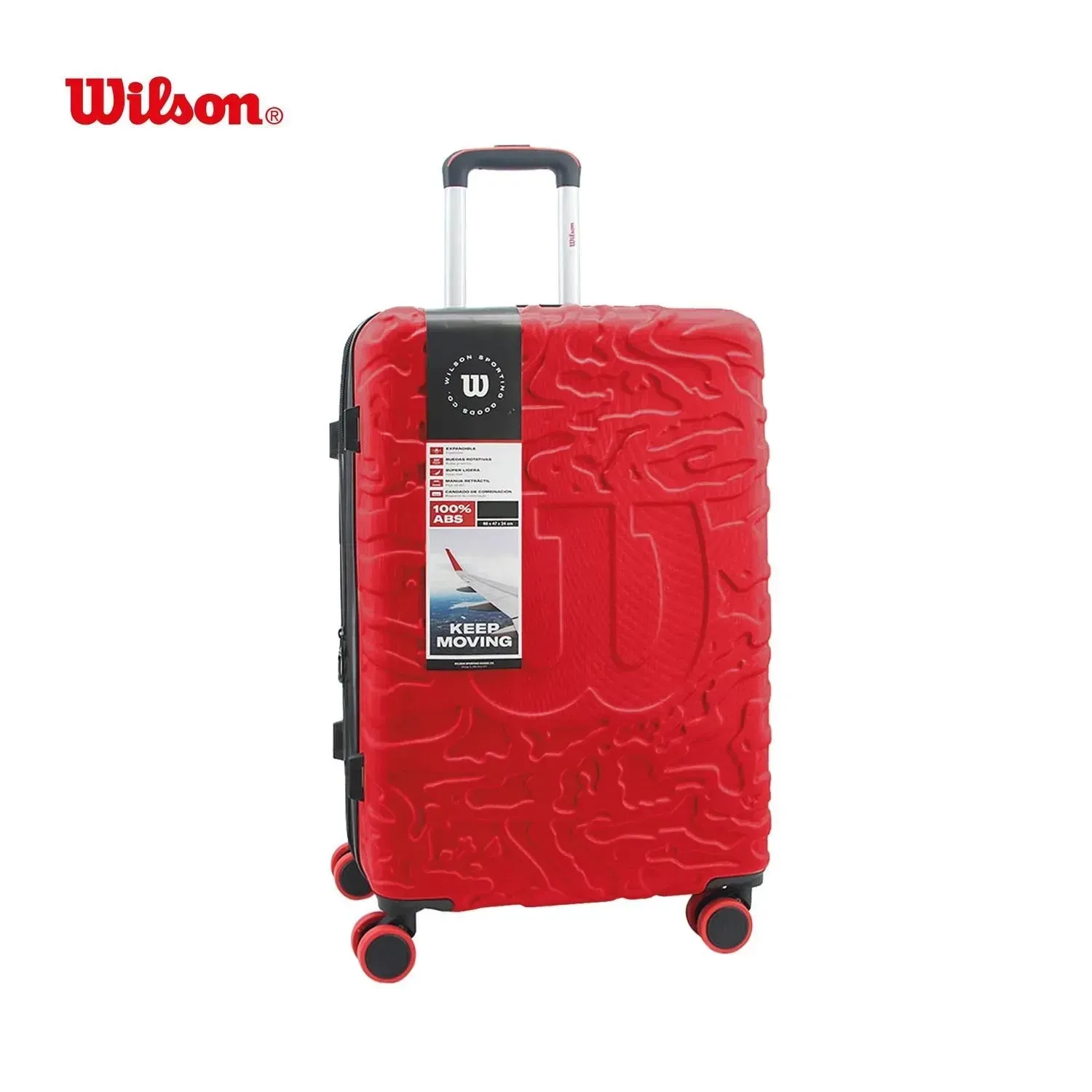 Maleta De Viaje Wilson Berlin 28 Grande 78lt Con Ruedas Roja