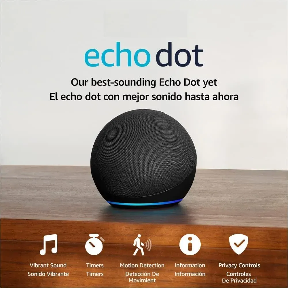 Amazon Echo Dot 5ta Gen Alexa Asistente Virtual Color Negro