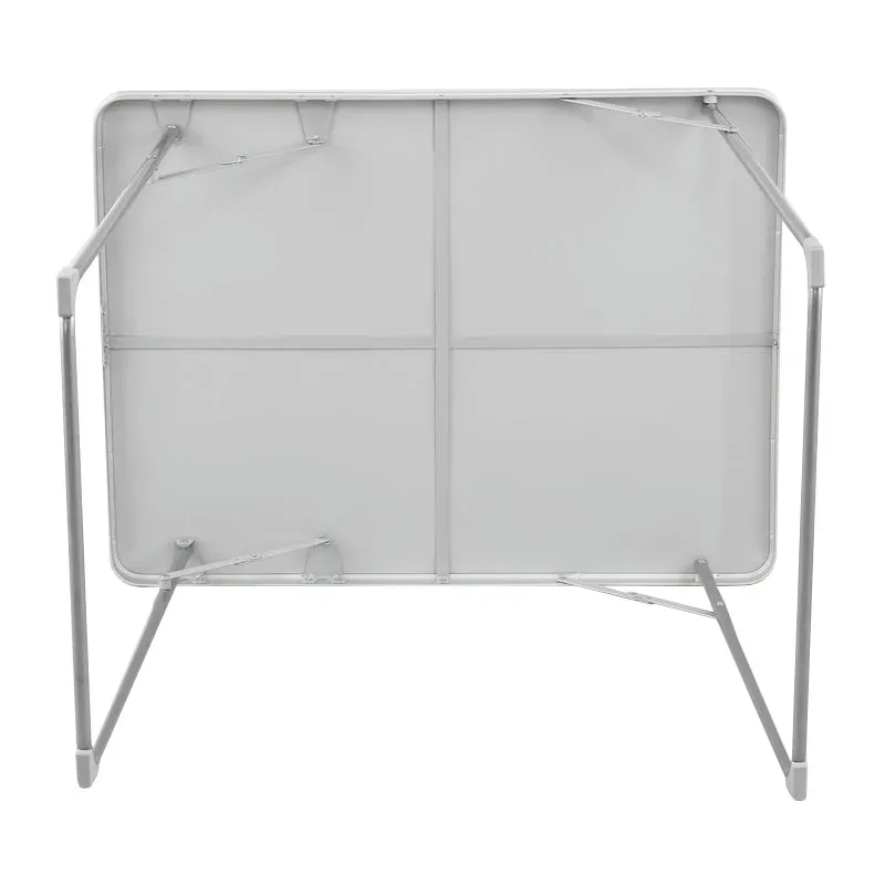 Mesa Plegable Portátil Para Camping Jardín Alluma Color Blanco