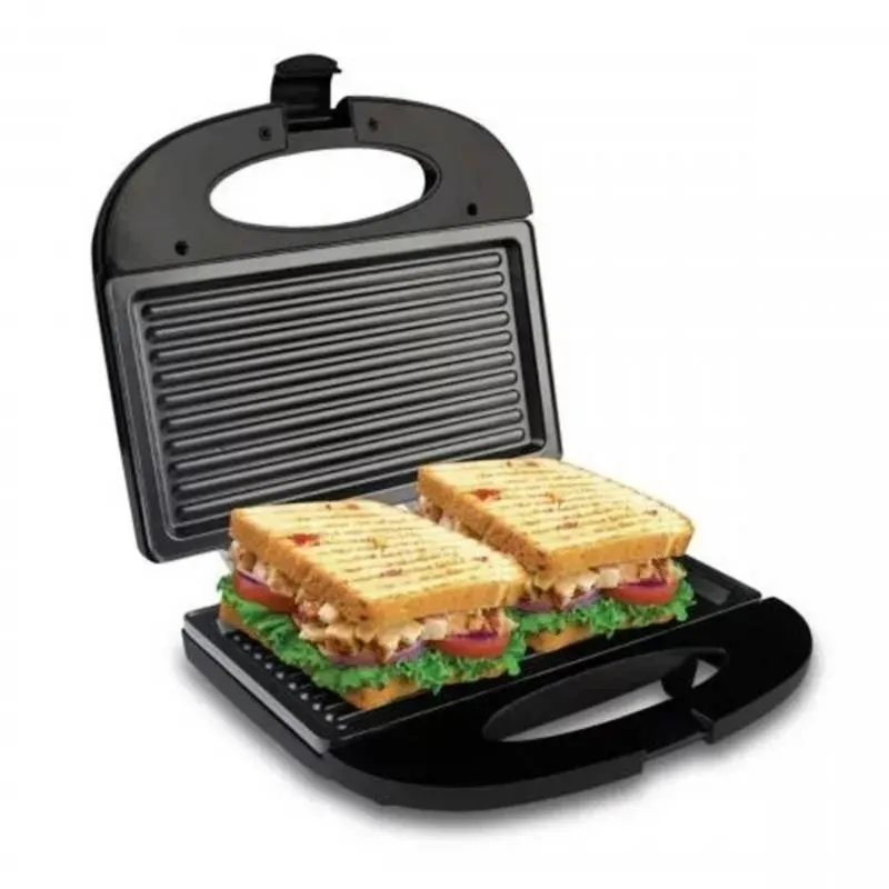 Sanduchera 2 Puestos Panini Grill Antiadherent Home Elements