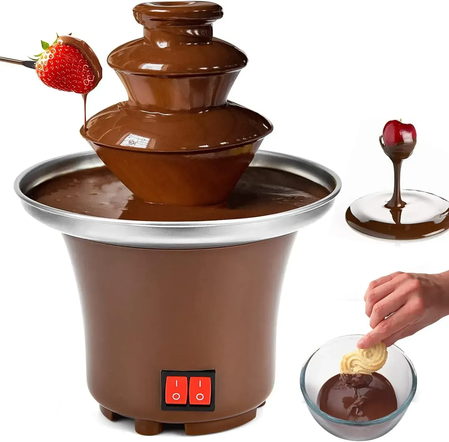 Máquina Fuente Chocolate Tres Capas Para El Hogar