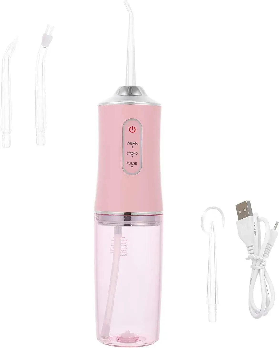 Set Dental Oral Irrigador Impermeable Limpiador de Dientes Rosa