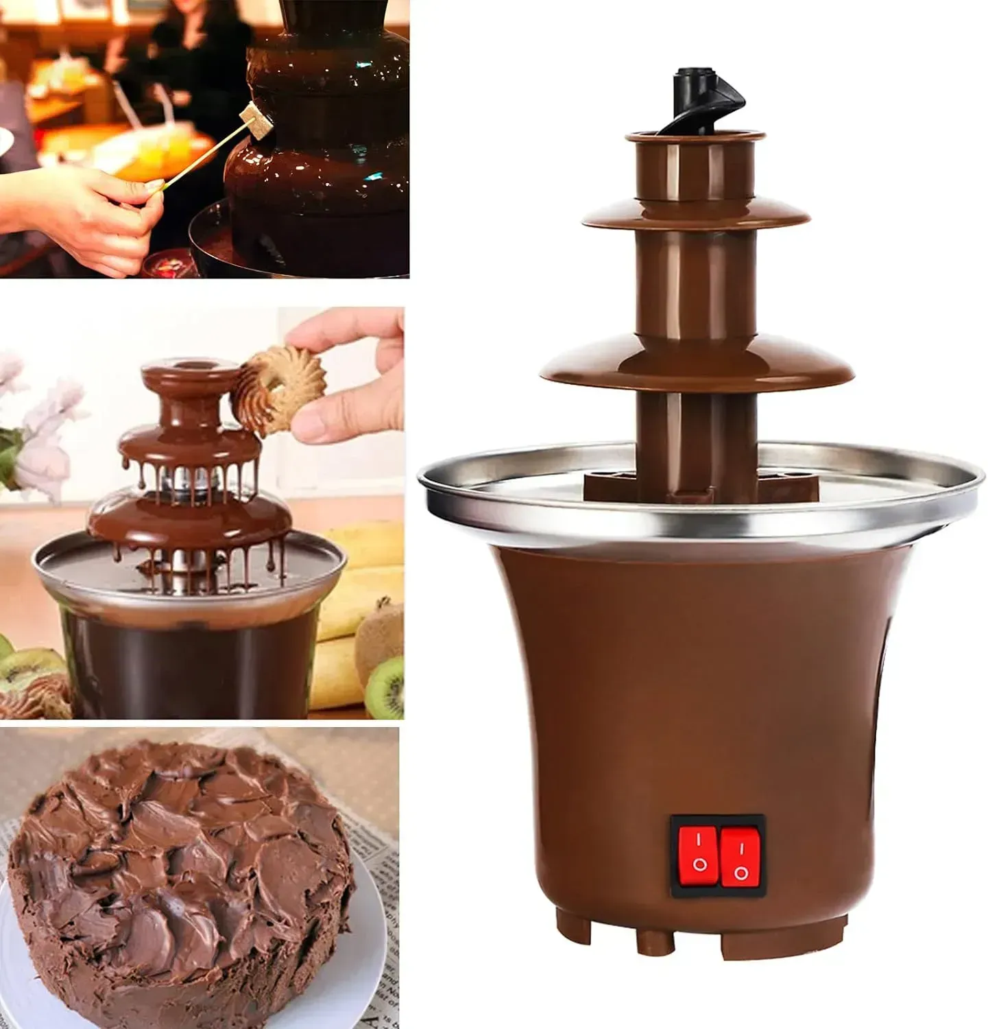 Máquina Fuente Chocolate Tres Capas Para El Hogar