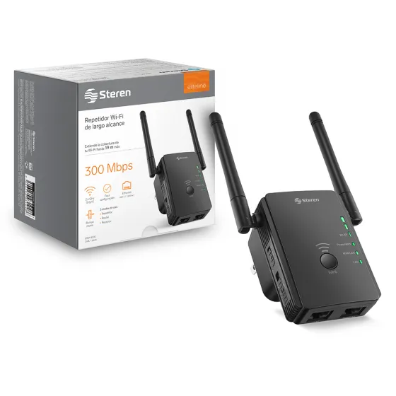 Repetidor WI-FI 2,4 GHZ 25M Cobertura STEREN