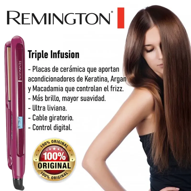 Plancha Alisadora REMINGTON TRIPLE INFUSIÓN S7740