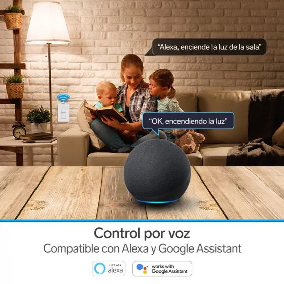 Apagador Doble Wifi Inteligente Alexa STEREN