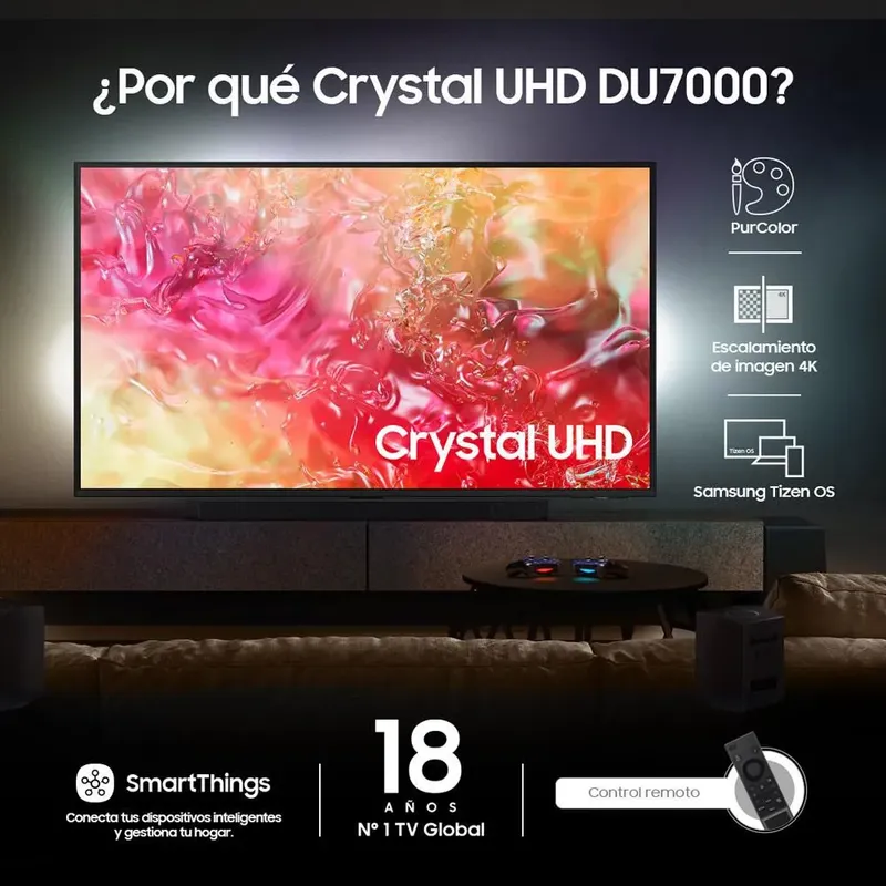 Televisor SAMSUNG CRYSTAL 4k UHD 55" Pulgadas 139.7 CM 55DU7000