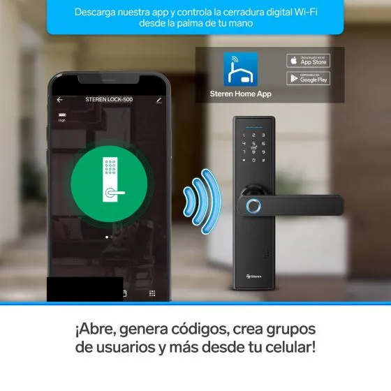 Cerradura Digital WI-FI De Seguridad Inteligente STEREN