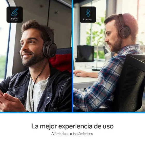 Audífonos BLUETOOTH CANCELACIÓN DE RUIDO Negros STEREN