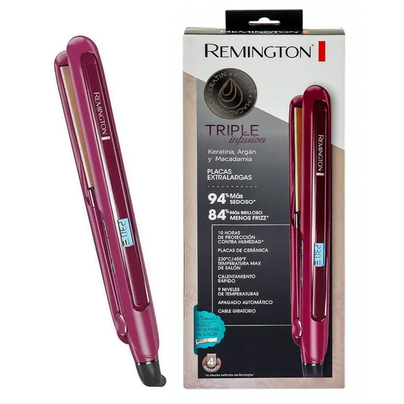 Plancha Alisadora REMINGTON TRIPLE INFUSIÓN S7740