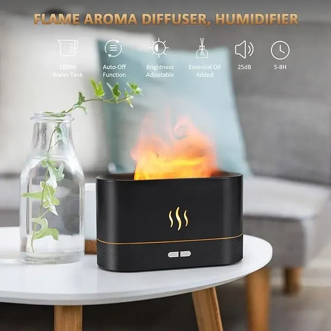 Humidificador Difusor De Aromas Diseño Chimenea Con Esencia