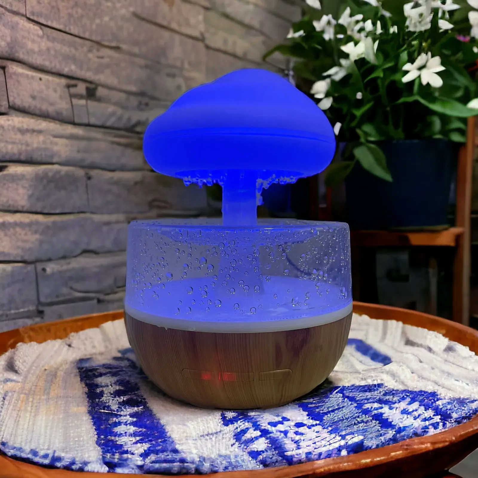 Humidificador lampara Sonido lluvia colores led 