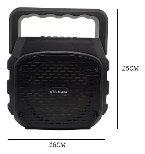 Parlante Bluetooth Portátil Kts-1043a/b Radio Color Negro