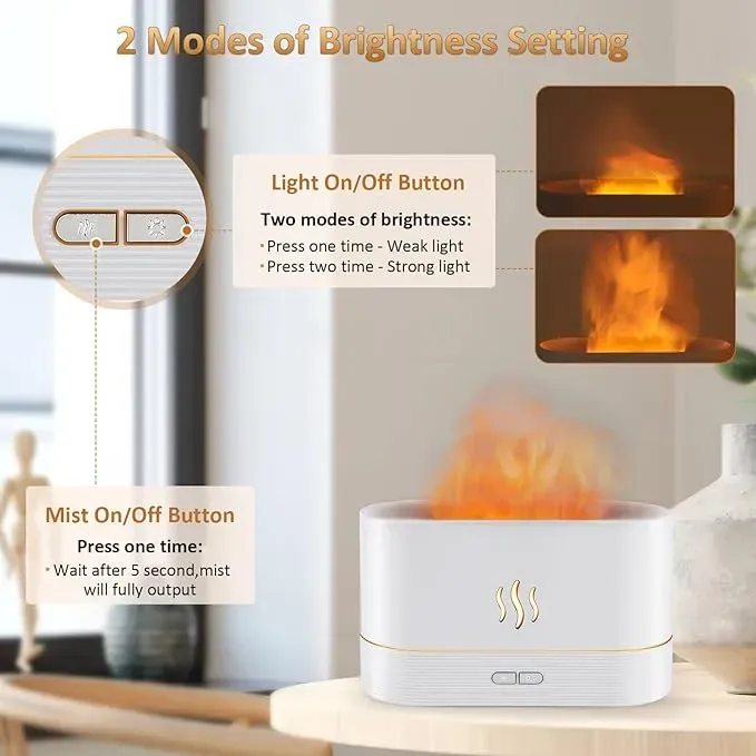 Humidificador Difusor De Aromas Diseño Chimenea Con Esencia