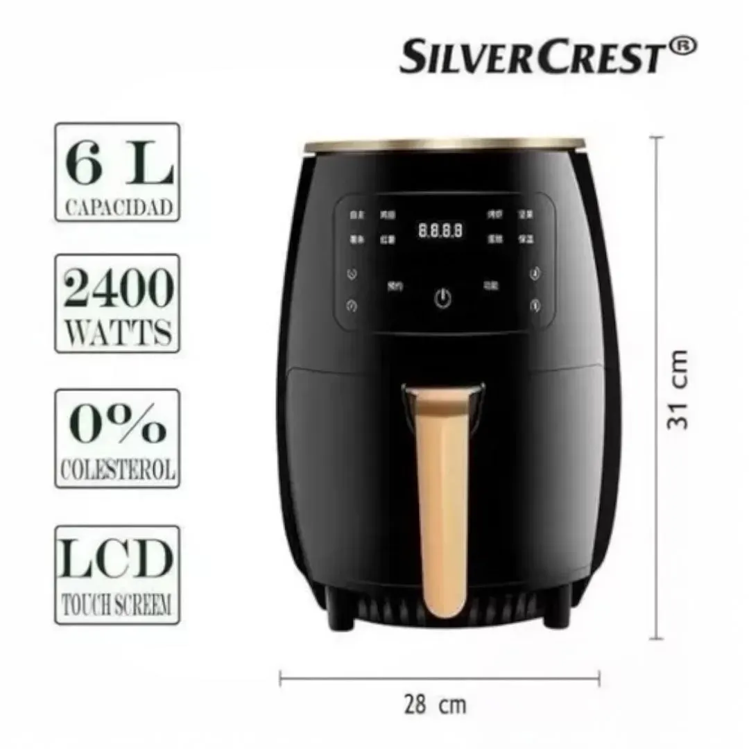 Olla Freidora De Aire Air Fryer Silver Crest 6l