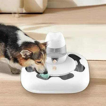 Dispensador Comida Perros Gatos Premio Automatico Recargable