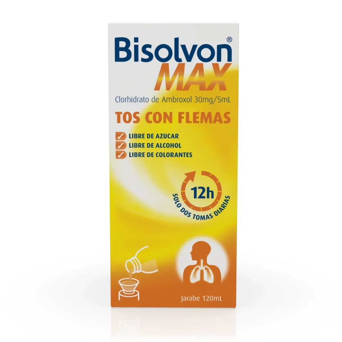 Bisolvon Max Clorhidrato De Ambroxol 30Mg/5Ml Tos Con Flemas Jarabe 120Ml Lab Ophella 