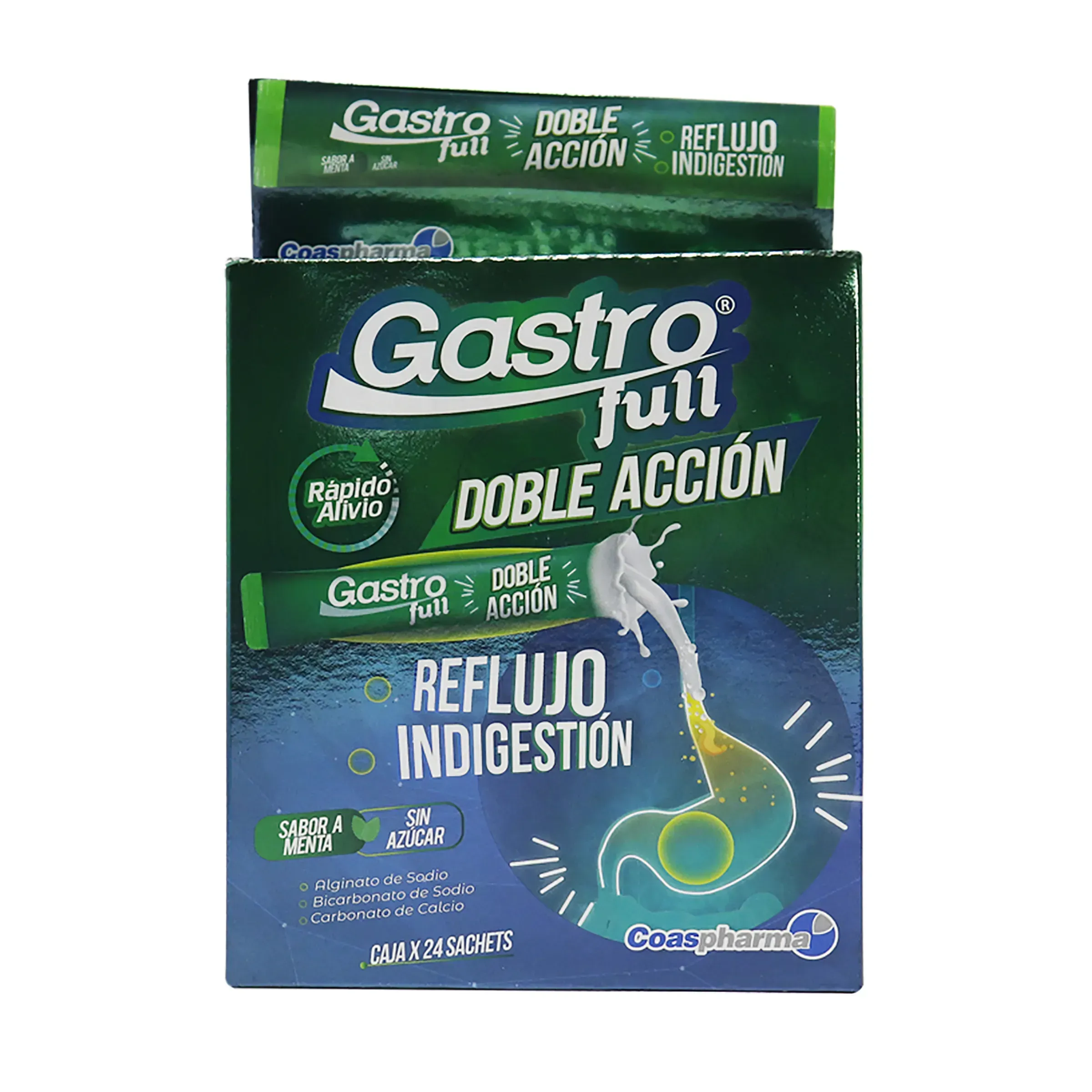 Gastro Full Doble Acción Sabor A Menta Sachet 