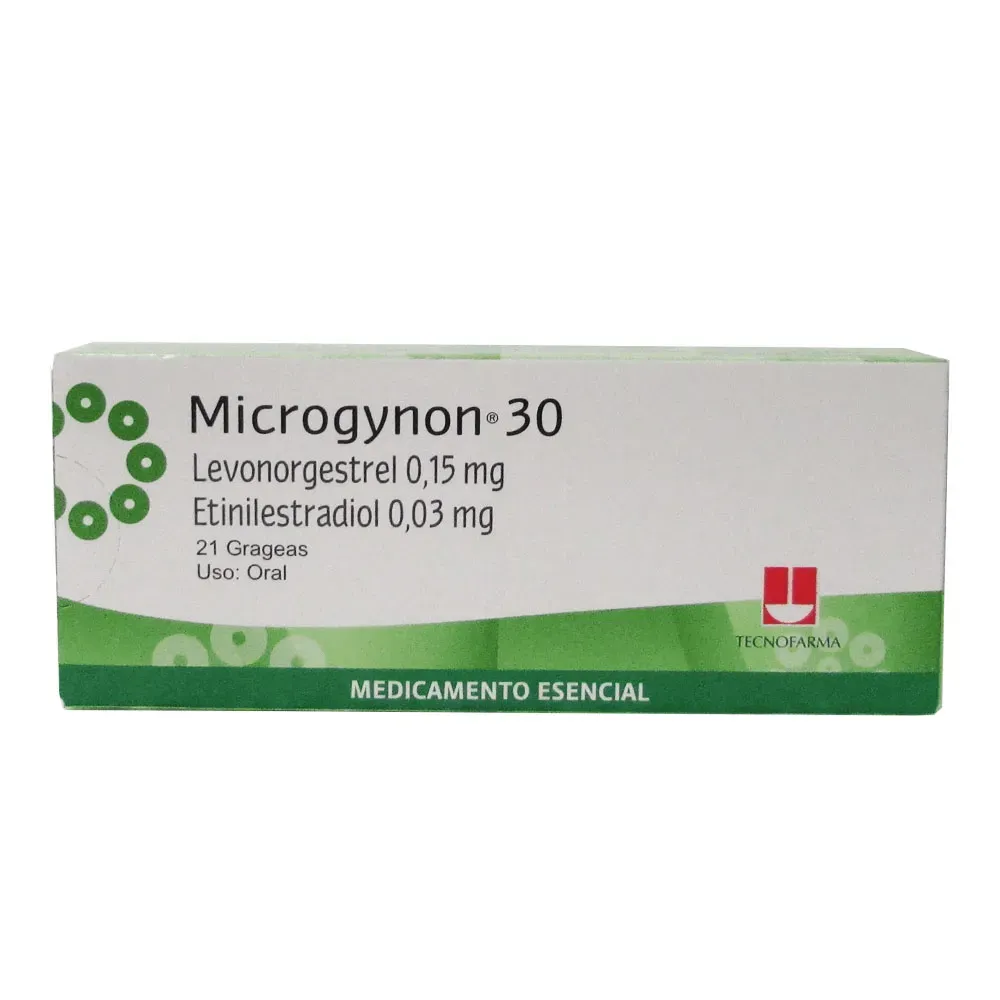 Microgynon 30 Levonorgestrel Etinilestardiol Caja x 21 Comprimidos  