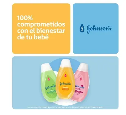 Shampoo Baby Johnson´s - Tan Suave Para Los Ojos  Como El Agua Pura  Contenido 100Ml